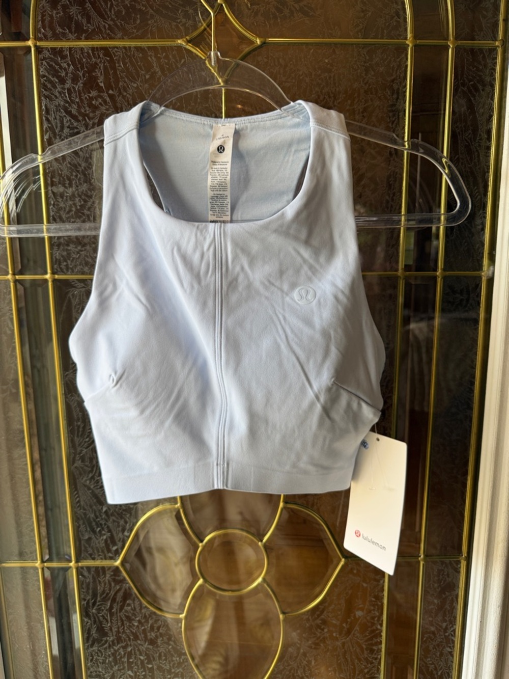 lululemon athletica BLUE LINEN CROPPED Tank Top/TENNIS TANK